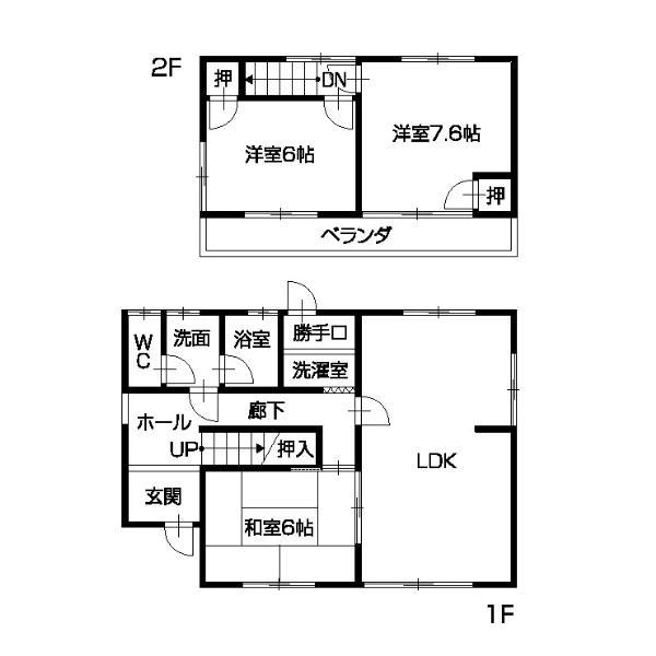 Floor plan. 13.8 million yen, 4DK, Land area 197.35 sq m , Building area 81.97 sq m