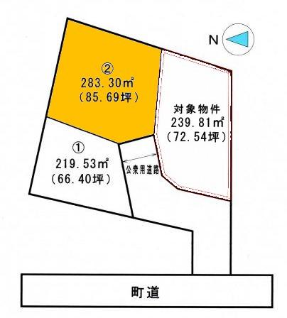 Compartment figure. Land price 7,712,000 yen, Land area 283.3 sq m