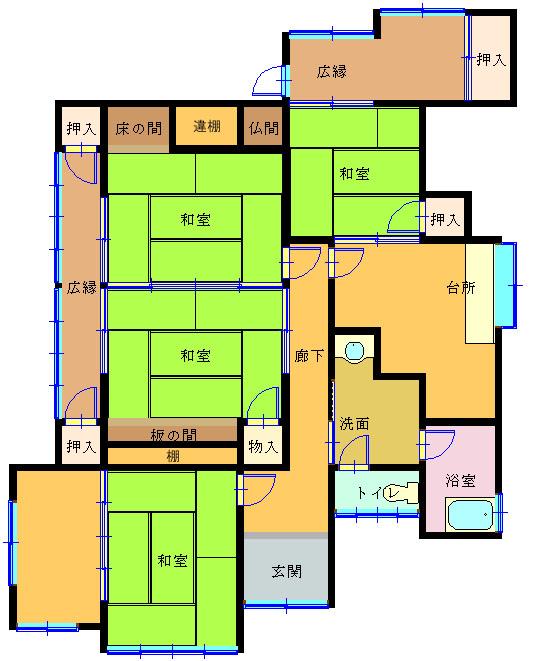 Floor plan. 8.8 million yen, 4DK, Land area 199.93 sq m , Building area 88.99 sq m