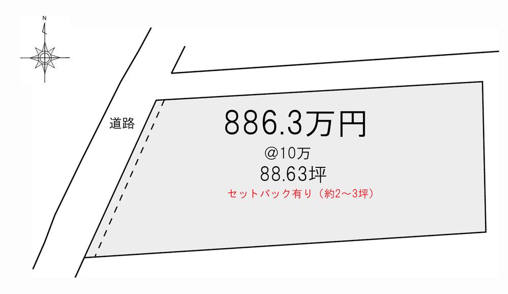 Compartment figure. Land price 8,863,000 yen, Land area 293 sq m