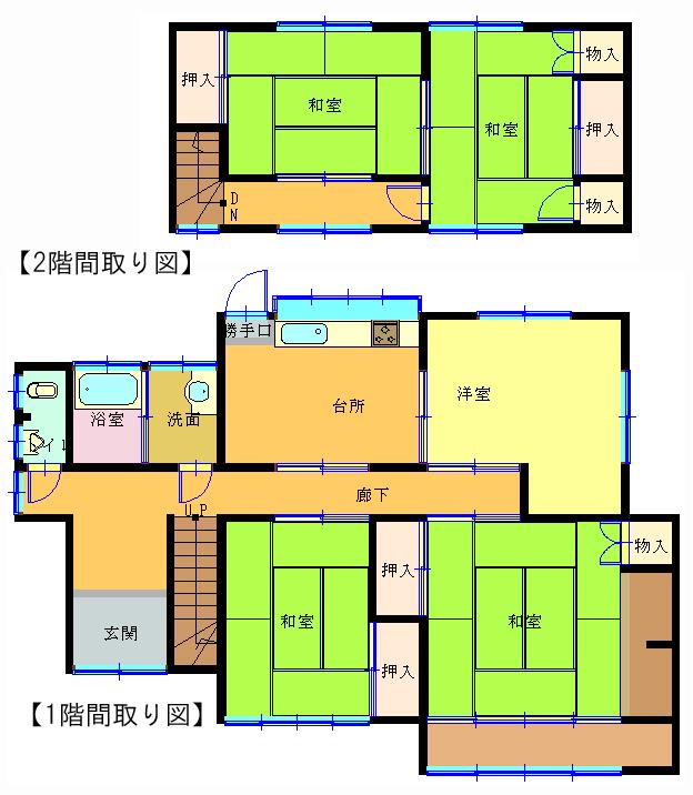 Floor plan. 7.8 million yen, 5DK, Land area 252.89 sq m , Building area 119.55 sq m