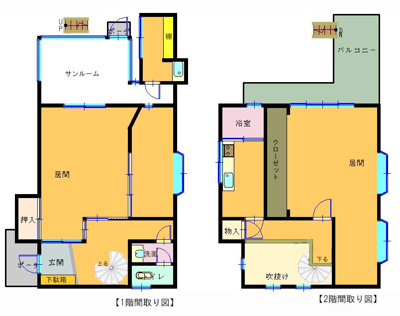 Floor plan. 4.8 million yen, 2K, Land area 139.74 sq m , Building area 92.28 sq m
