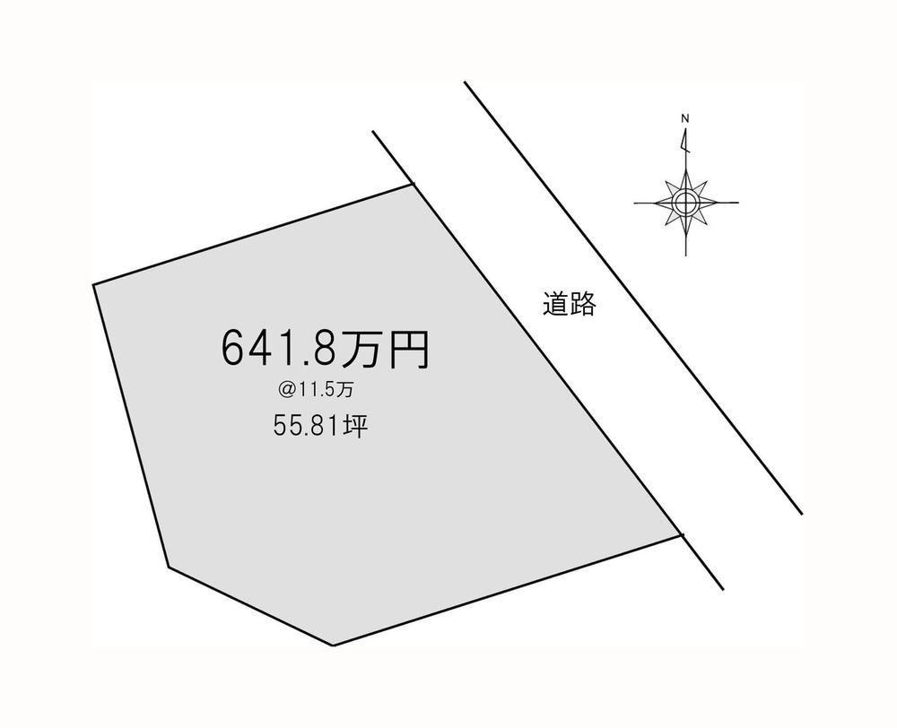 Compartment figure. Land price 6,418,000 yen, Land area 184.51 sq m