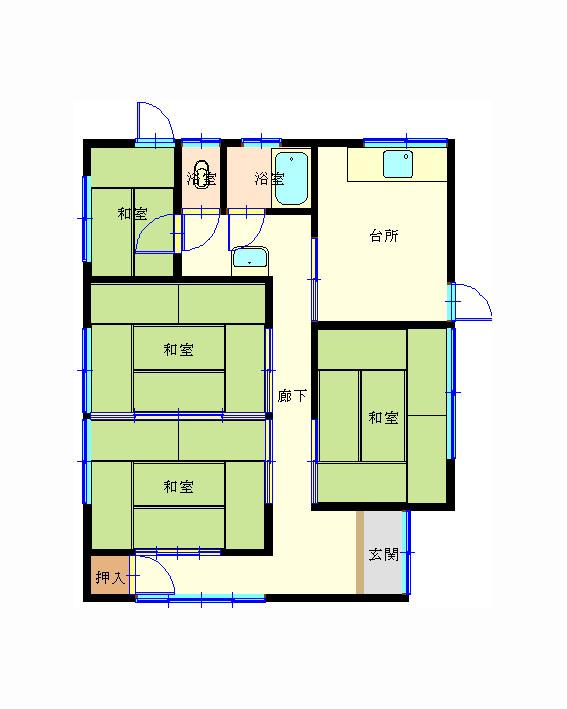 Floor plan. 8.5 million yen, 4DK, Land area 227.17 sq m , Building area 78.43 sq m