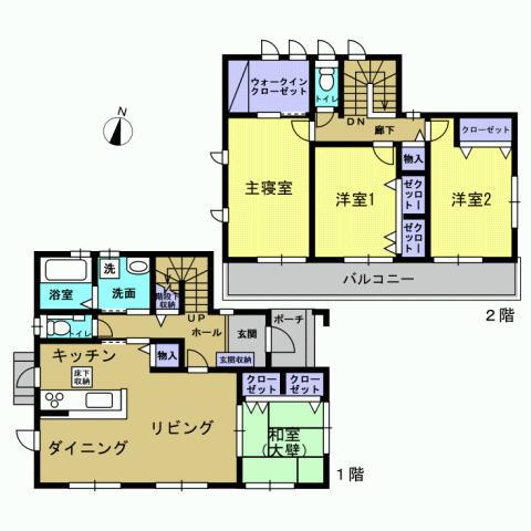 Floor plan. 23 million yen, 4LDK+S, Land area 160.95 sq m , Is a floor plan of the design in consideration of the building area 107.65 sq m storage space. 