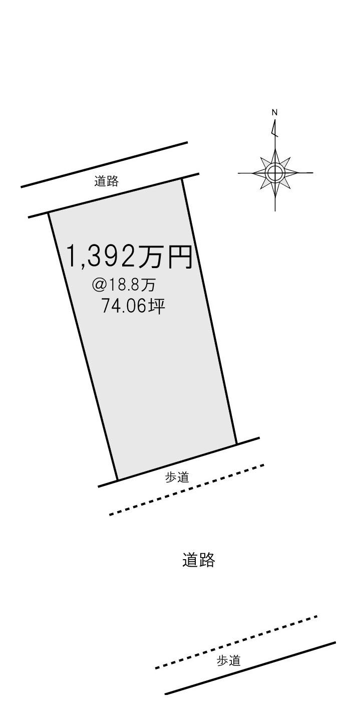 Compartment figure. Land price 13,920,000 yen, Land area 244.85 sq m