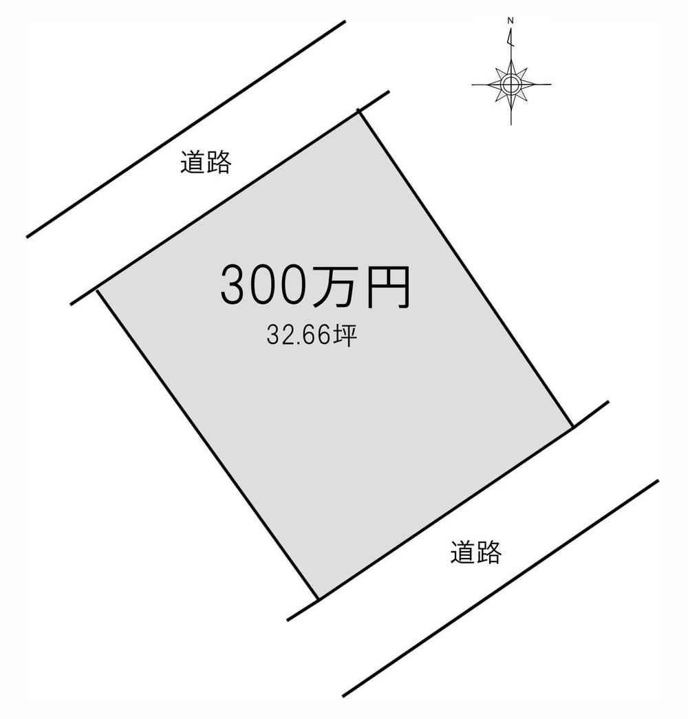 Compartment figure. Land price 3 million yen, Land area 107.99 sq m