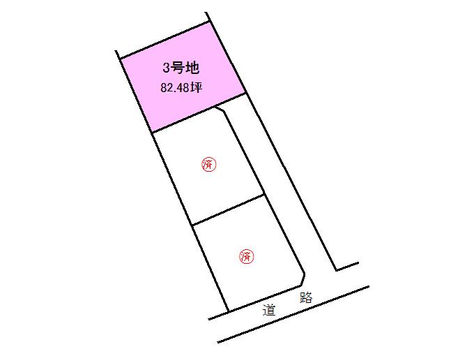 Compartment figure. Land price 7.42 million yen, Land area 272.67 sq m