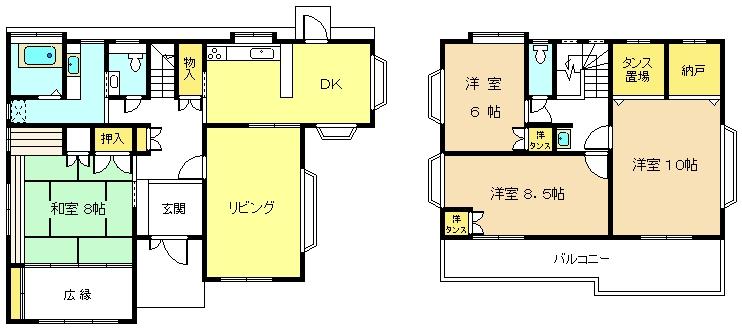 Floor plan. 22 million yen, 4LDK, Land area 210.72 sq m , Building area 151.16 sq m