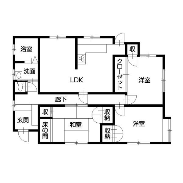 Floor plan. 9.8 million yen, 3LDK, Land area 290 sq m , Change to the building area 87.59 sq m 4DK → 3LDK