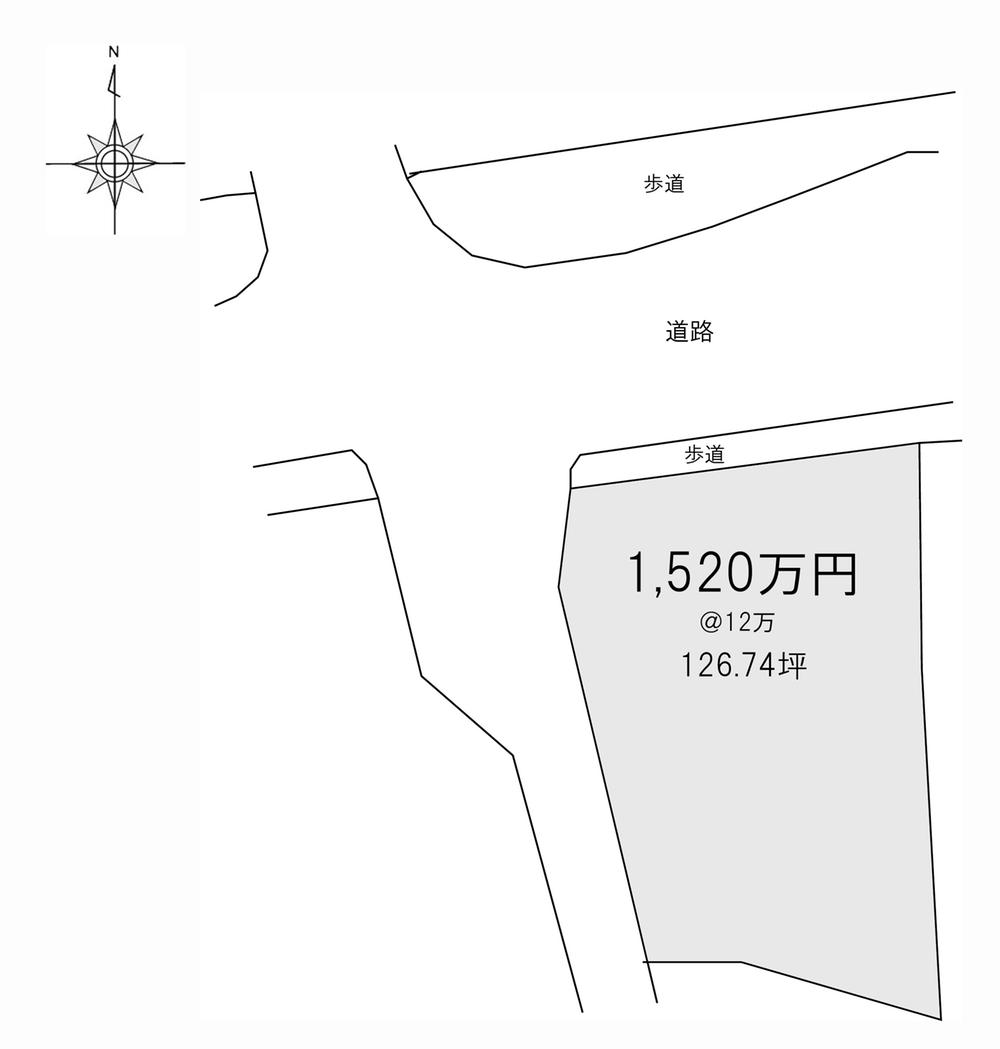 Compartment figure. Land price 15.2 million yen, Land area 419 sq m