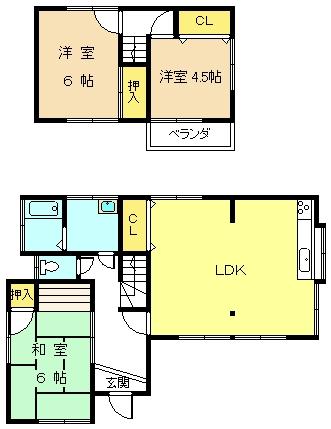 Floor plan. 7.8 million yen, 3LDK, Land area 168.88 sq m , Building area 79.56 sq m
