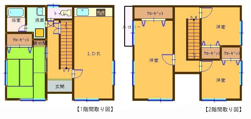 Floor plan. 11.8 million yen, 4LDK, Land area 94.86 sq m , Building area 107 sq m