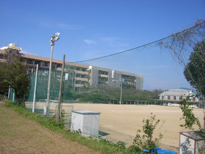 Junior high school. Niihama Municipal Nakahagi junior high school (junior high school) up to 737m