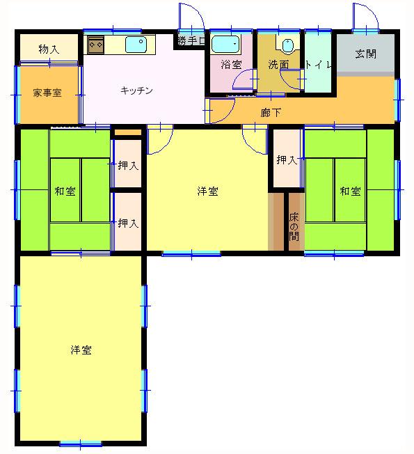 Floor plan. 6 million yen, 4DK, Land area 253.12 sq m , Building area 70.08 sq m