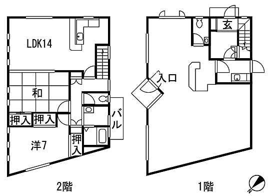 Floor plan. 8 million yen, 2LDK, Land area 198.35 sq m , Building area 133.26 sq m 2LDK 1F store