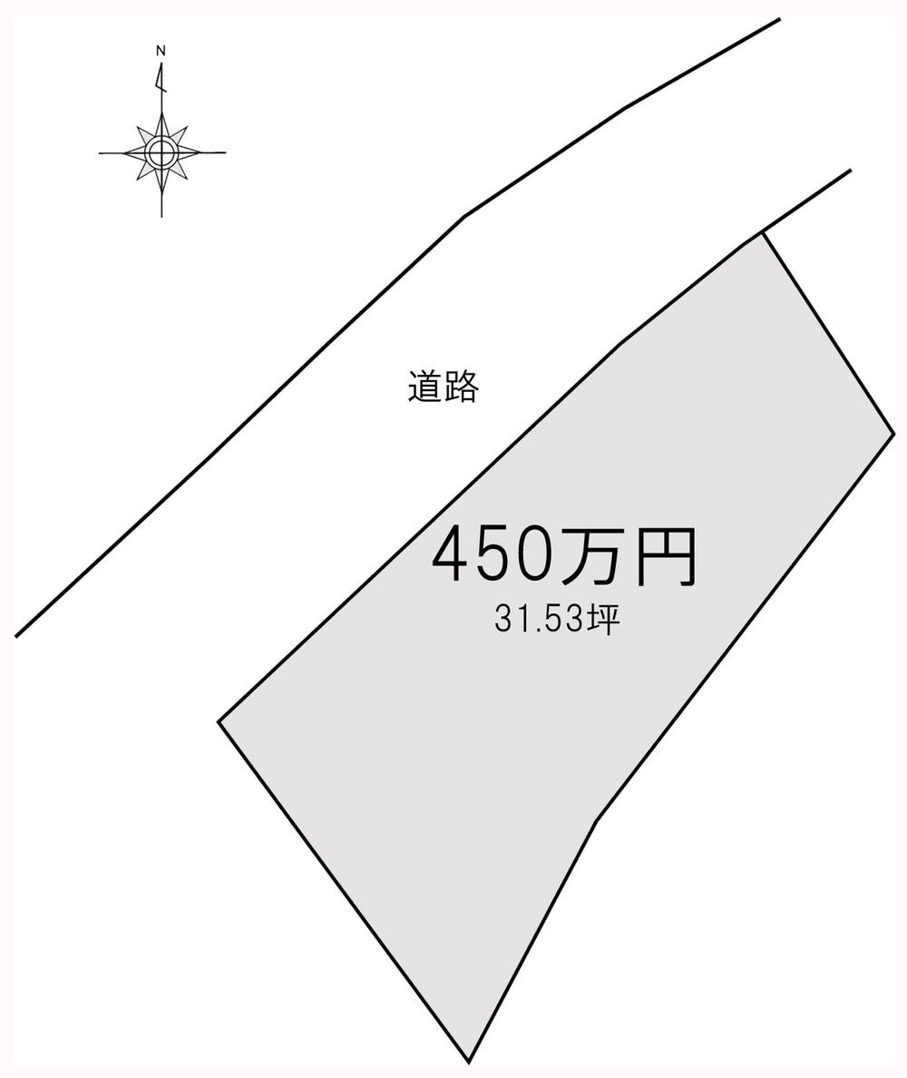 Compartment figure. Land price 4.5 million yen, Land area 104.25 sq m