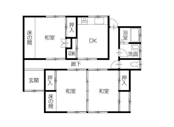Floor plan. 8.8 million yen, 3DK, Land area 335.49 sq m , Building area 79.42 sq m 3DK
