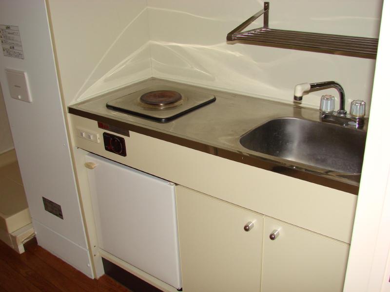 Kitchen. Electric stove ・ Mini fridge