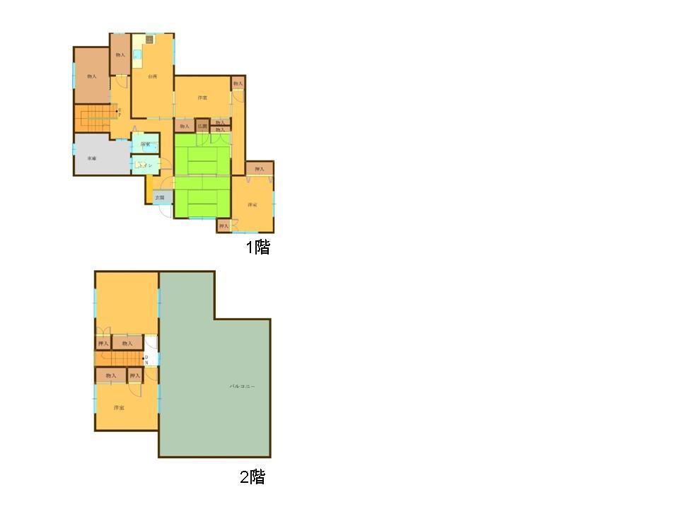 Floor plan. 9.8 million yen, 7DK, Land area 567.44 sq m , Building area 168.55 sq m