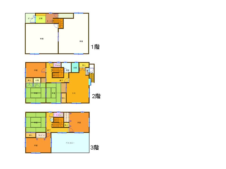 Floor plan. 38,500,000 yen, 6DK, Land area 186.81 sq m , Building area 239 sq m