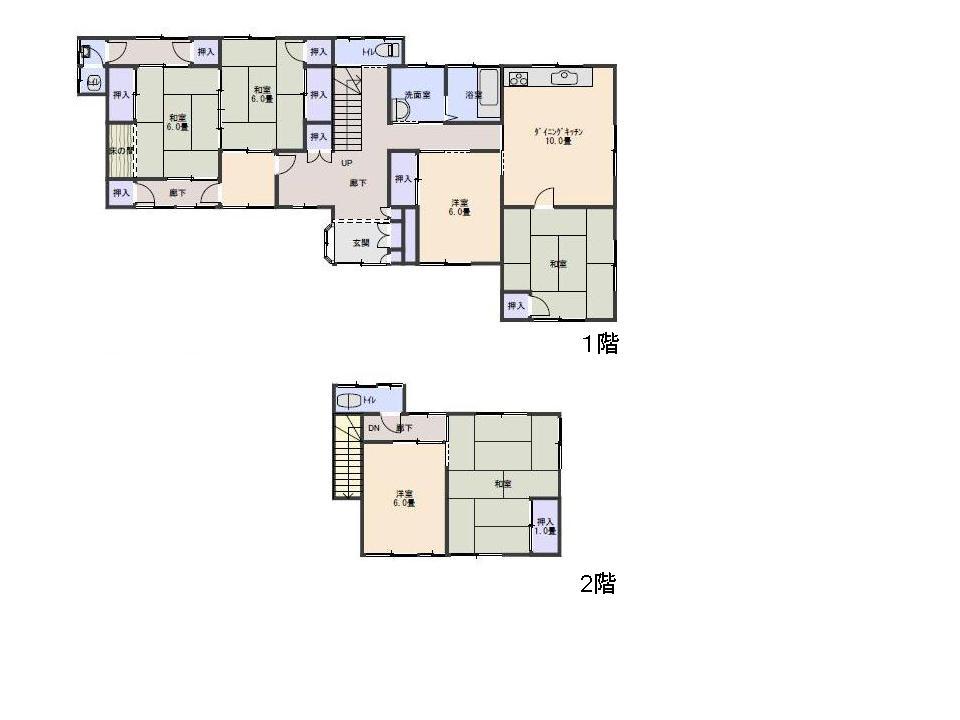 Floor plan. 8.8 million yen, 6DK, Land area 395.38 sq m , Building area 157.29 sq m