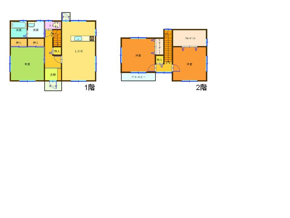 Floor plan. 22,300,000 yen, 3LDK, Land area 254.64 sq m , Building area 98.53 sq m