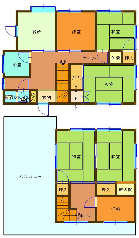 Floor plan. 13 million yen, 6DK, Land area 311.97 sq m , Building area 101.07 sq m