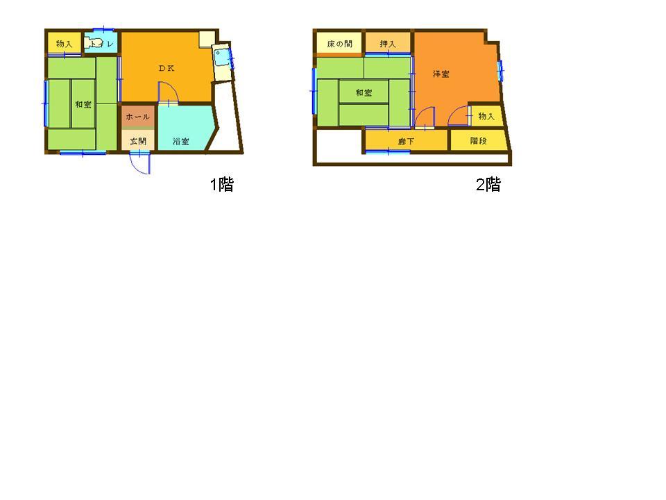 Floor plan. 5.8 million yen, 3DK, Land area 48.67 sq m , Building area 62.76 sq m