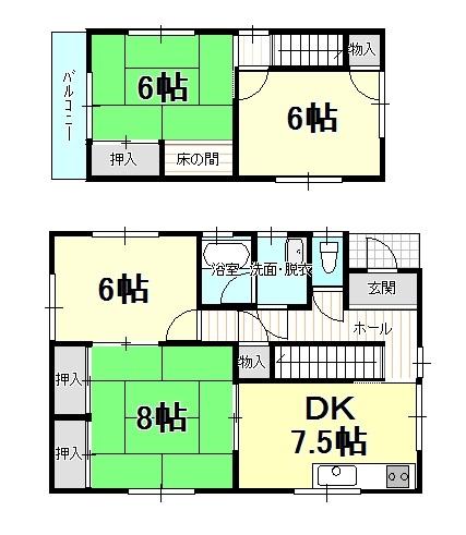 Floor plan. 5.2 million yen, 4DK, Land area 139.24 sq m , Building area 81 sq m