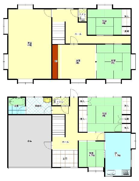 Floor plan. 17,980,000 yen, 6DK, Land area 228.66 sq m , Building area 192.62 sq m