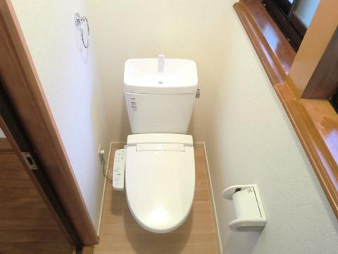 Toilet. It is a warm water washing toilet.