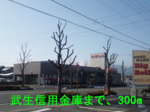 Bank. Takeo 300m until the credit union (Bank)