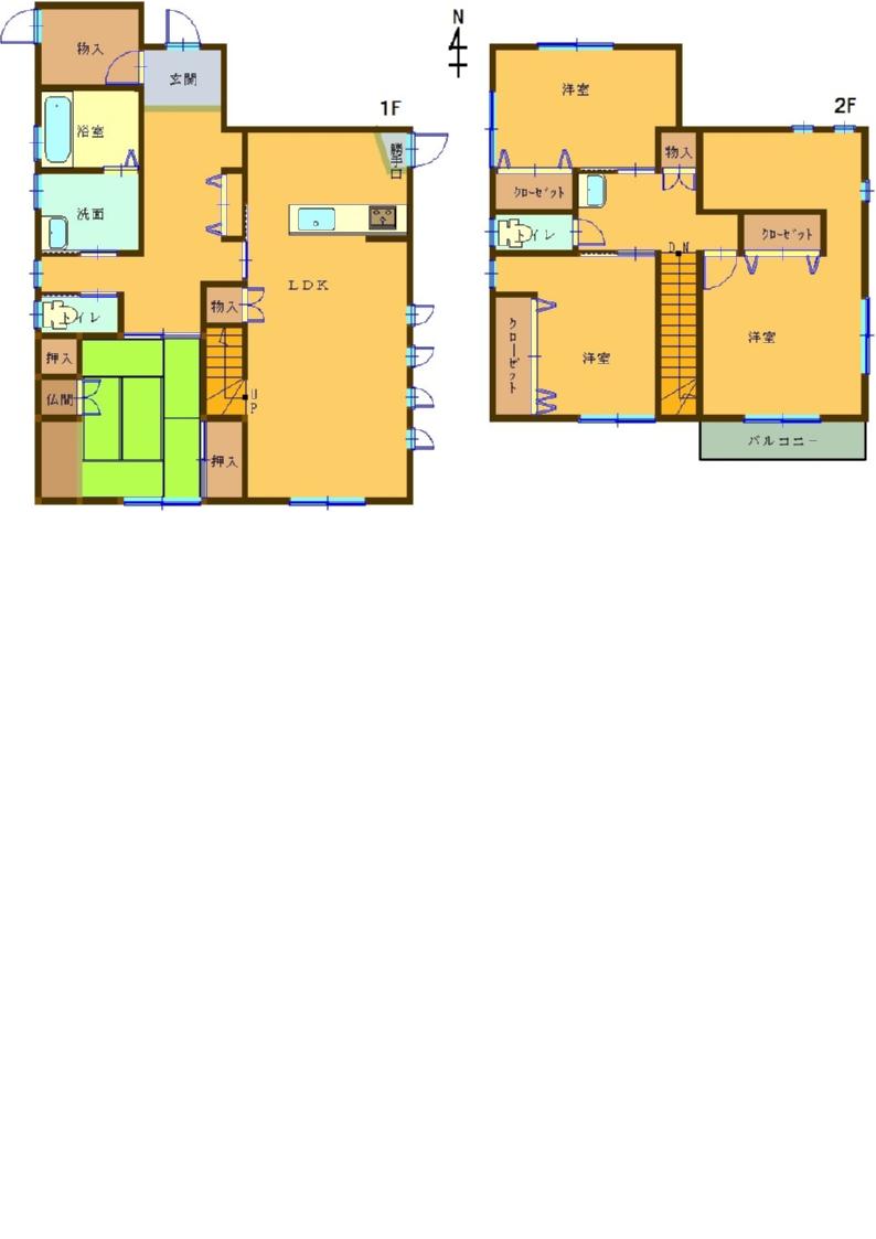 Floor plan. 23.8 million yen, 4LDK, Land area 169.1 sq m , Building area 136.19 sq m