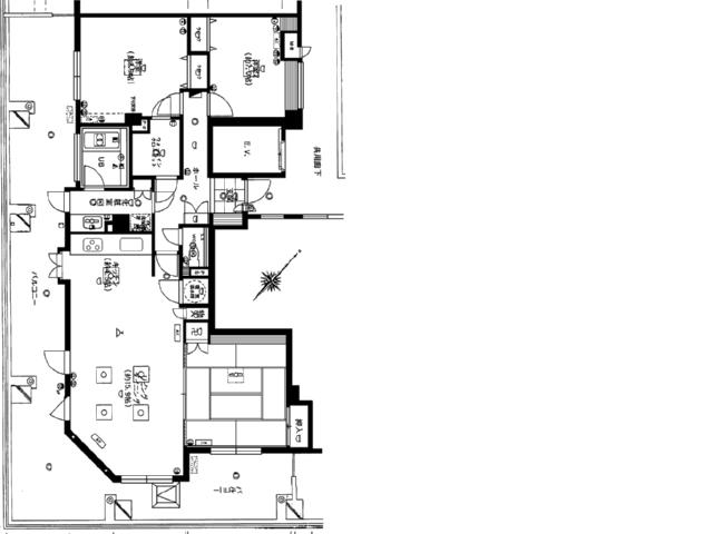 Floor plan. 3LDK, Price 18 million yen, Occupied area 98.75 sq m , Balcony area 61.25 sq m