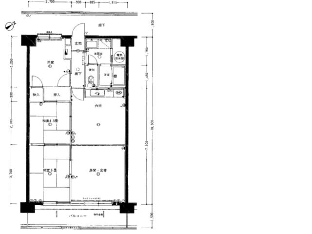 Floor plan. 3LDK, Price 8.8 million yen, Occupied area 66.15 sq m , Balcony area 9.45 sq m