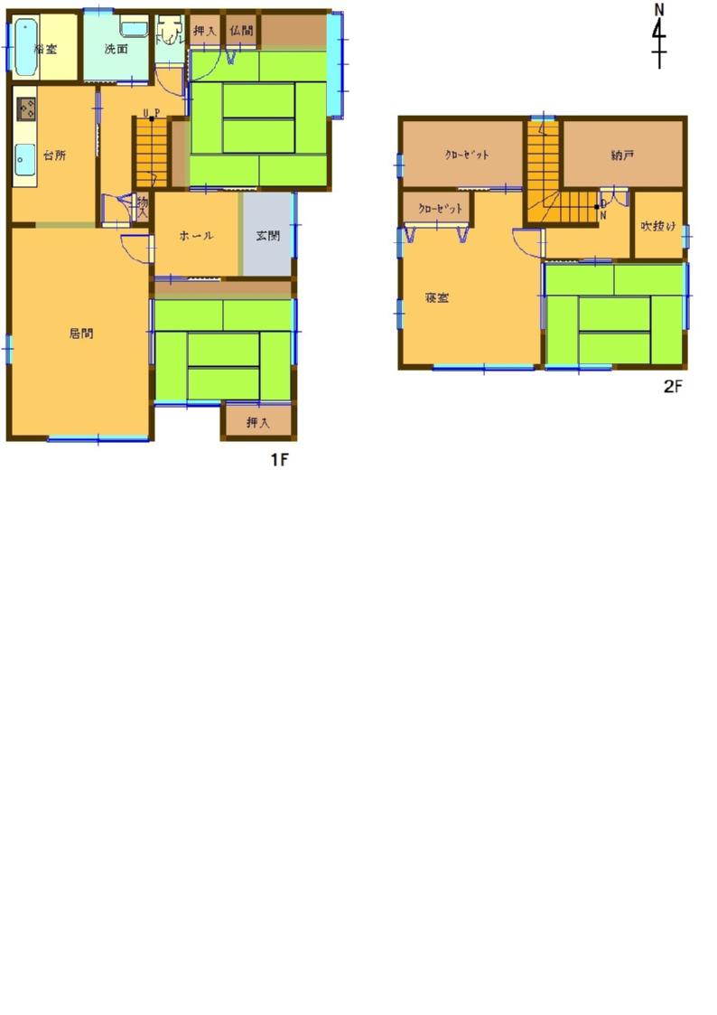 Floor plan. 19,800,000 yen, 4LDK, Land area 202.26 sq m , Building area 127.18 sq m