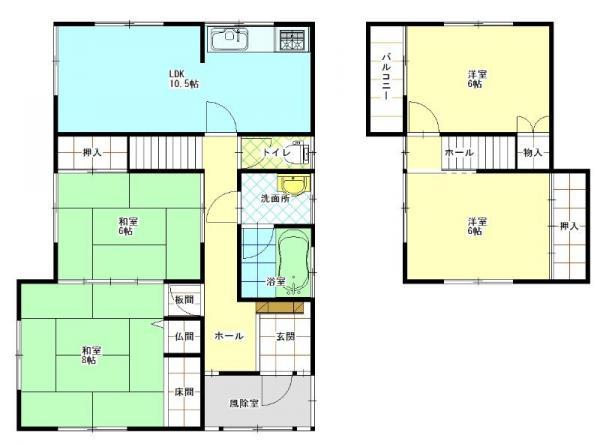 Floor plan. 14,980,000 yen, 4LDK, Land area 146.3 sq m , Building area 89.18 sq m