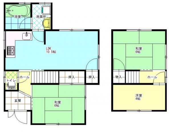 Floor plan. 11,980,000 yen, 3LDK, Land area 169.83 sq m , Building area 63.49 sq m