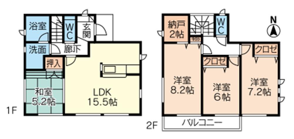 Floor plan. (4 Building), Price 20,300,000 yen, 4LDK+S, Land area 165.6 sq m , Building area 98 sq m