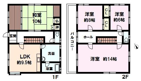 Floor plan. 25,900,000 yen, 4LDK, Land area 672.05 sq m , Building area 137.7 sq m