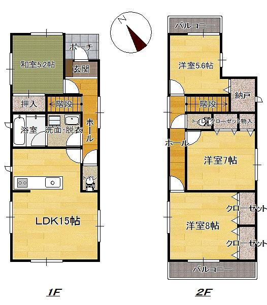 Floor plan. 18,800,000 yen, 4LDK, Land area 179.5 sq m , Building area 98.82 sq m this floor plan is, It has decided to "separate private room" floor plan with the image of the (^_^) /  Often your family size ・ Children's is also large ・ The future is the floor plan suited for your family, such as live events and their parents (^_^) /
