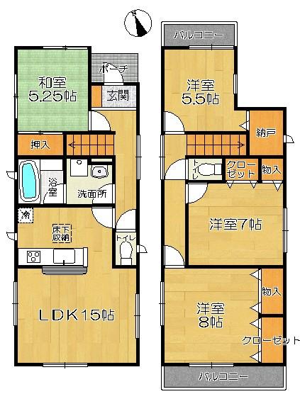 Floor plan. 18,800,000 yen, 4LDK, Land area 179.5 sq m , Building area 98.82 sq m