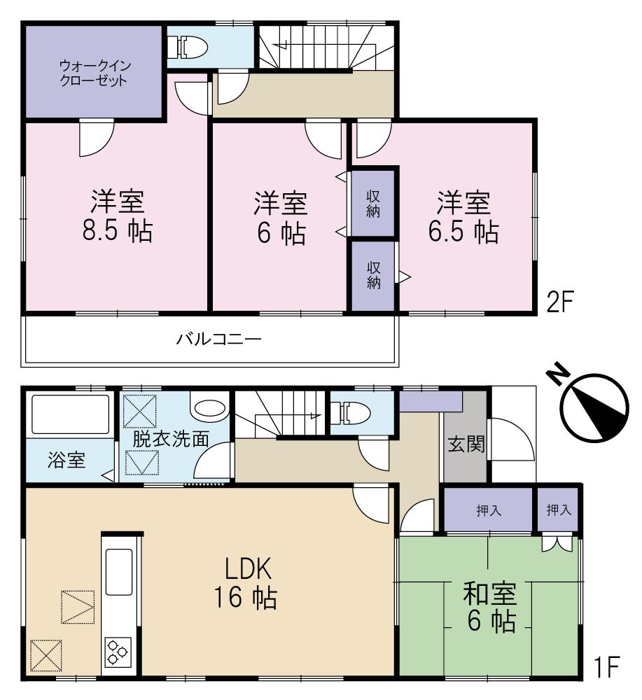 Floor plan. 17,980,000 yen, 4LDK, Land area 165.33 sq m , Building area 105.99 sq m