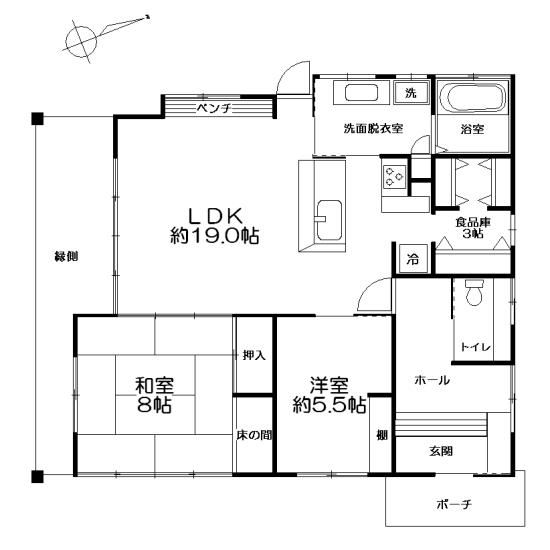 Floor plan. 18.3 million yen, 2LDK + S (storeroom), Land area 504.1 sq m , Building area 92.11 sq m