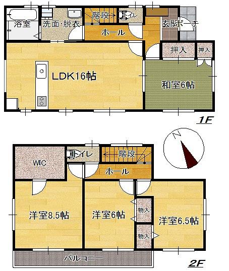 Floor plan. 17,980,000 yen, 4LDK, Land area 165.33 sq m , Building area 105.99 sq m relatively popular is a high floor plan (^_^) /  Living and Japanese-style room is a place that can be used To spacious to release a is usually Tsuzukiai, Has gained support from people of all ages! (^^)!