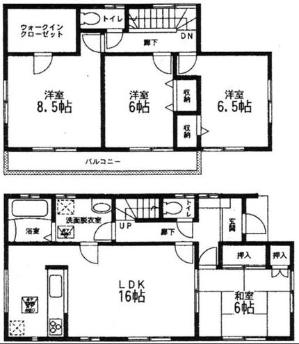 Floor plan. 20,980,000 yen, 4LDK, Land area 173.12 sq m , It is a building area of 105.99 sq m 4LDK
