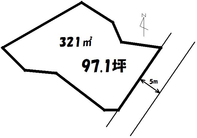 Compartment figure. Land price 5.7 million yen, Land area 321 sq m