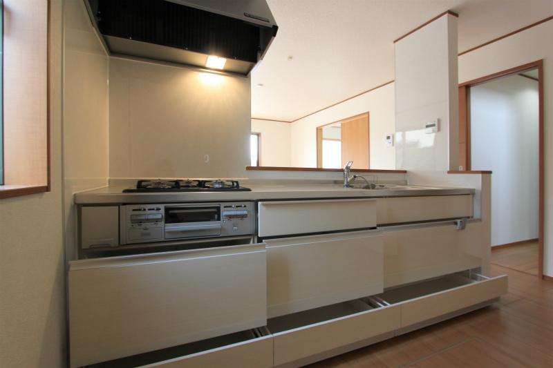 Kitchen. The photograph is a model house