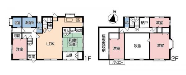 Floor plan. 17,900,000 yen, 5LDK+S, Land area 528.92 sq m , Building area 168.78 sq m